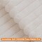 Double-Sided Faux Fur Plush Throw Pillow Covers 18x18 Set of 2 Fuzzy Striped Soft Cozy Pillowcase Luxury Decorative Pillows Square Shaggy Cushion Covers for Couch Sofa Bed,Cream White